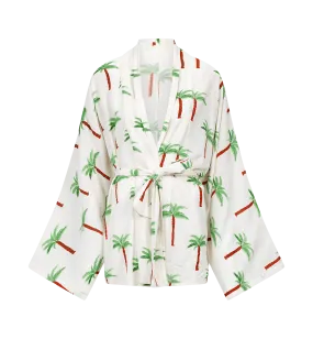 Palm Tree Kimono - Tropical Print Kimono