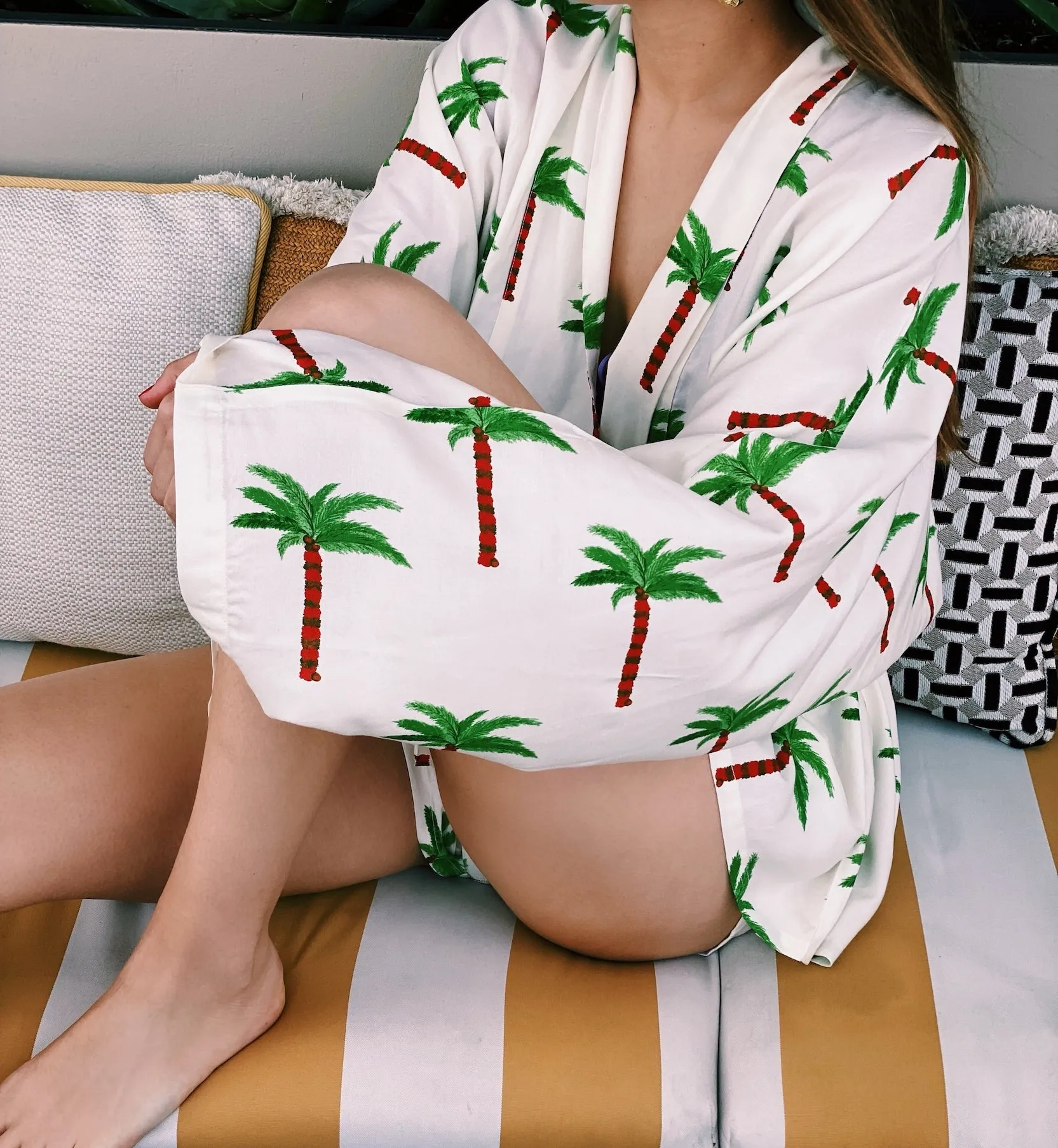 Palm Tree Kimono - Tropical Print Kimono