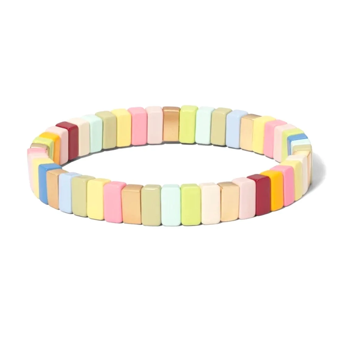 Pastel Rainbow Enamel Elastic Band