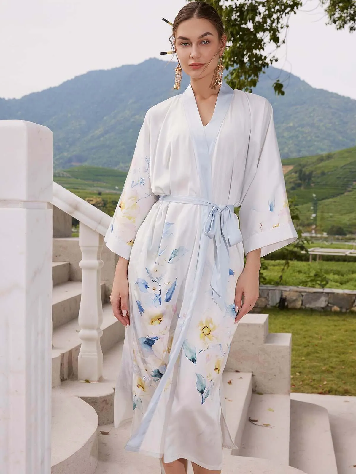 Peony Kimono Robe