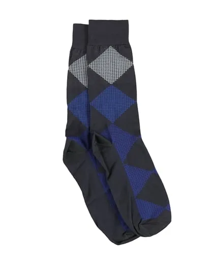 Perry Ellis Mens Houndstooth Dress Socks