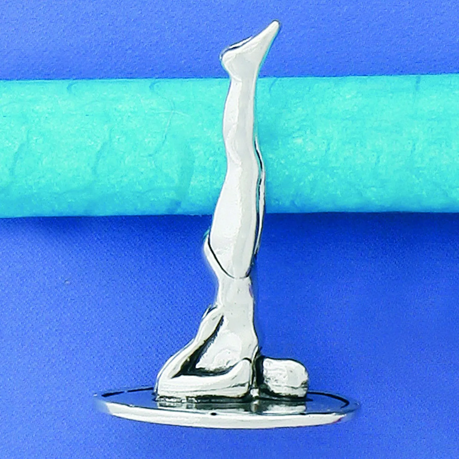 Pewter Yoga Ring Holder - Sarvangasana Pose