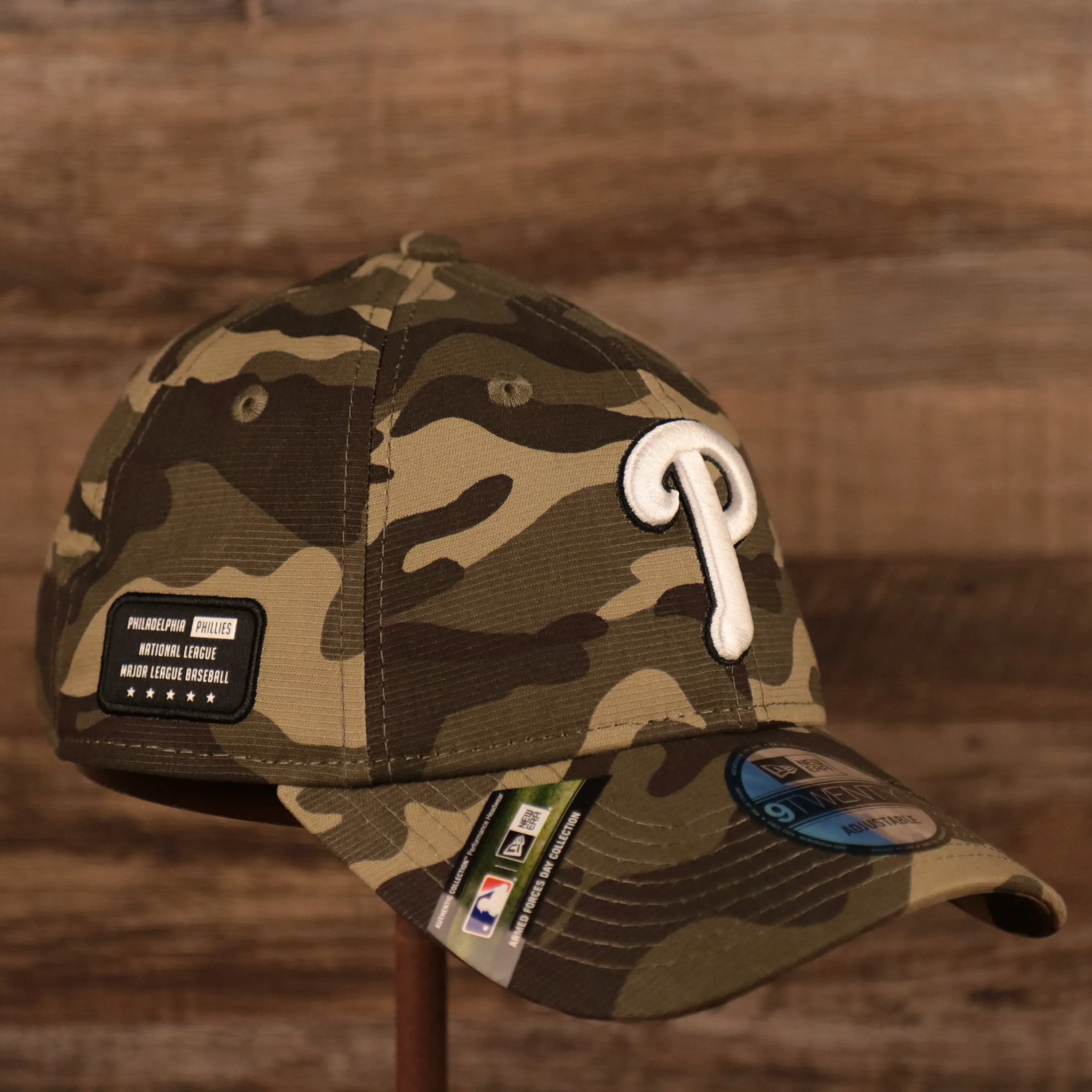 Phillies 2021 Armed Forces Day Hat | Memorial Day Cap | Woodland Camo Dad Hat