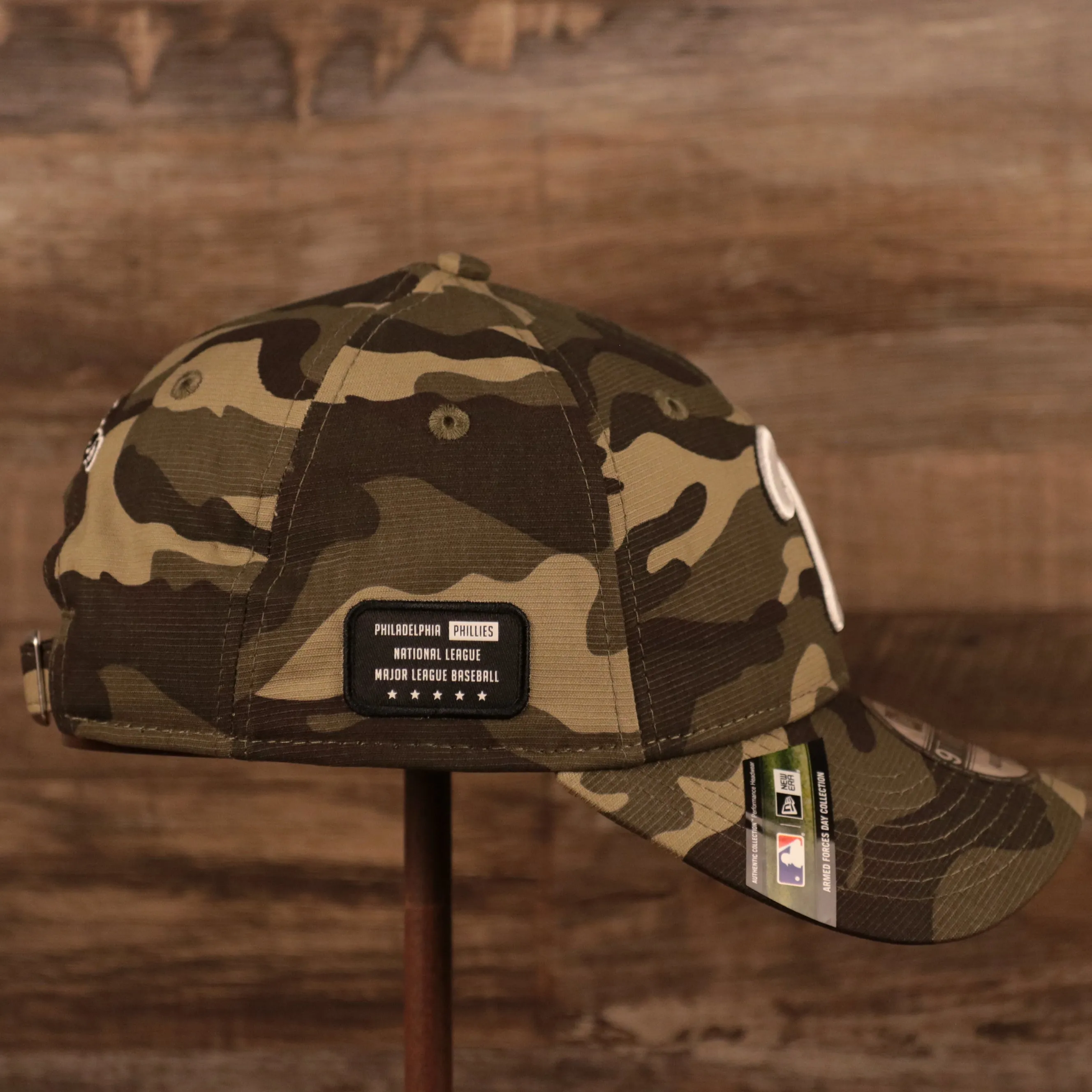 Phillies 2021 Armed Forces Day Hat | Memorial Day Cap | Woodland Camo Dad Hat