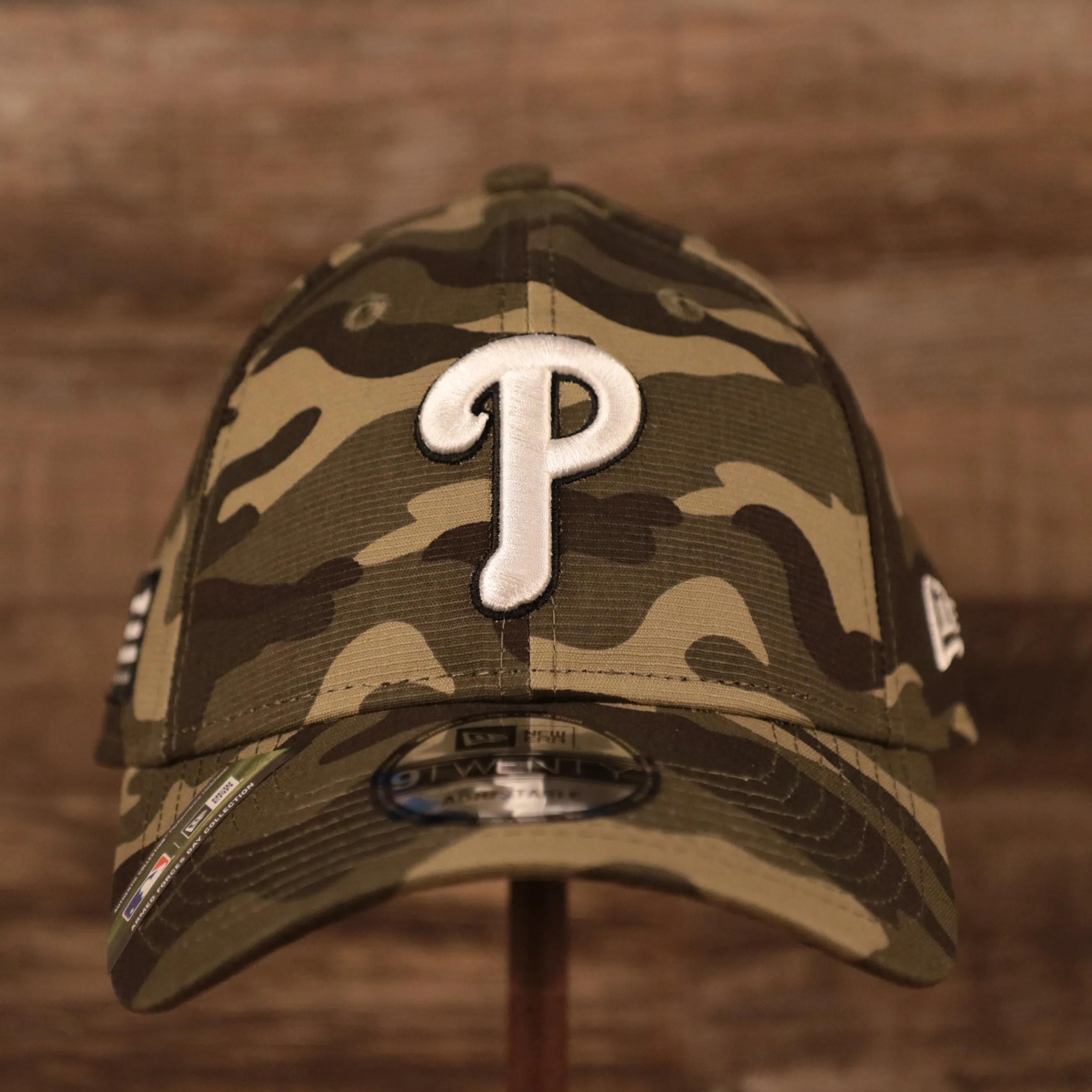 Phillies 2021 Armed Forces Day Hat | Memorial Day Cap | Woodland Camo Dad Hat