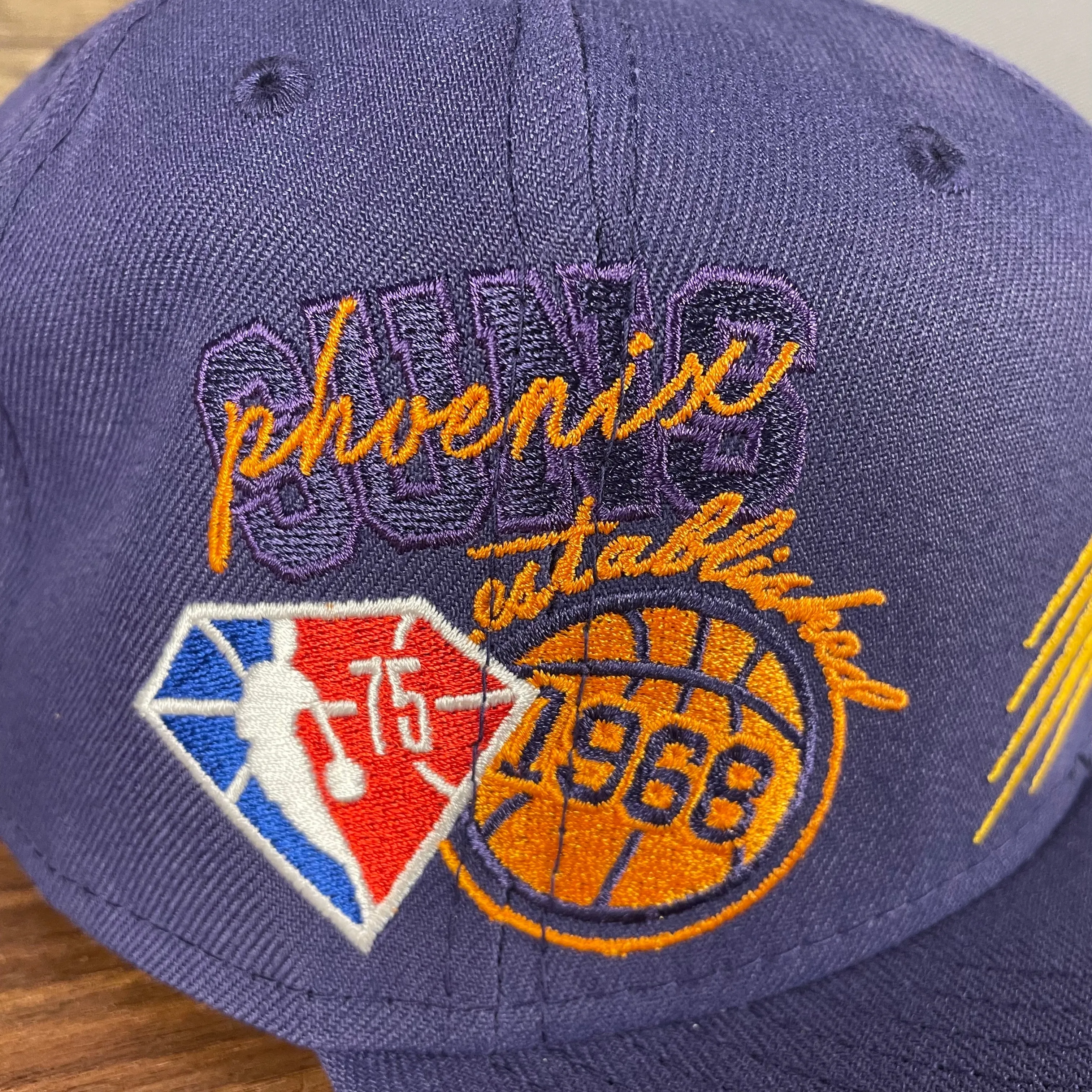 Phoenix Suns 75th Anniversary Gray Bottom Purple 9Fifty Snapback Hat | Official NBA Merch