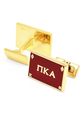 Pi Kappa Alpha Flag Cufflinks - Gold Plated - Only $XX.XX. Limited Stock!