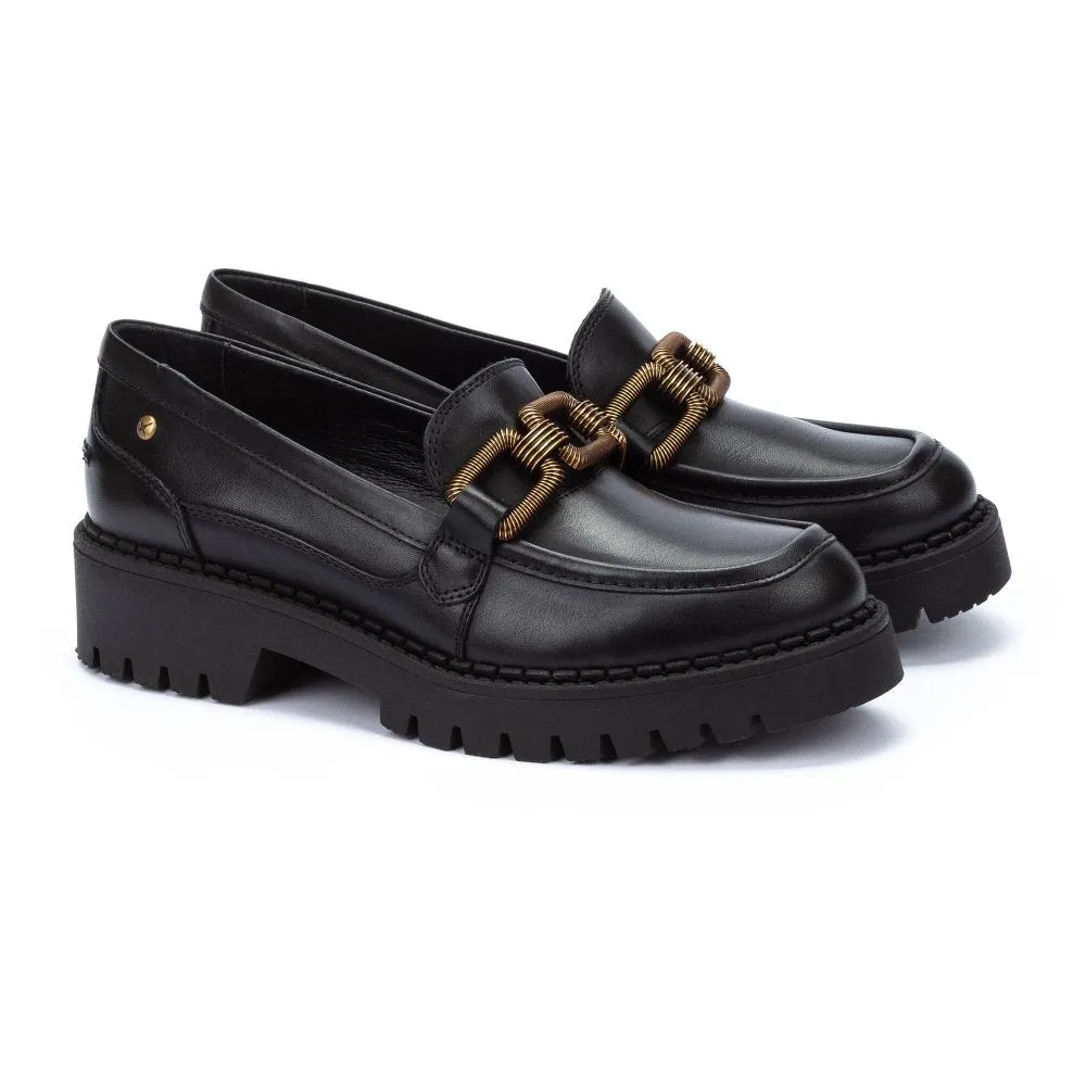 Pikolinos Aviles W6P-3742 Women's Platform Loafers Black