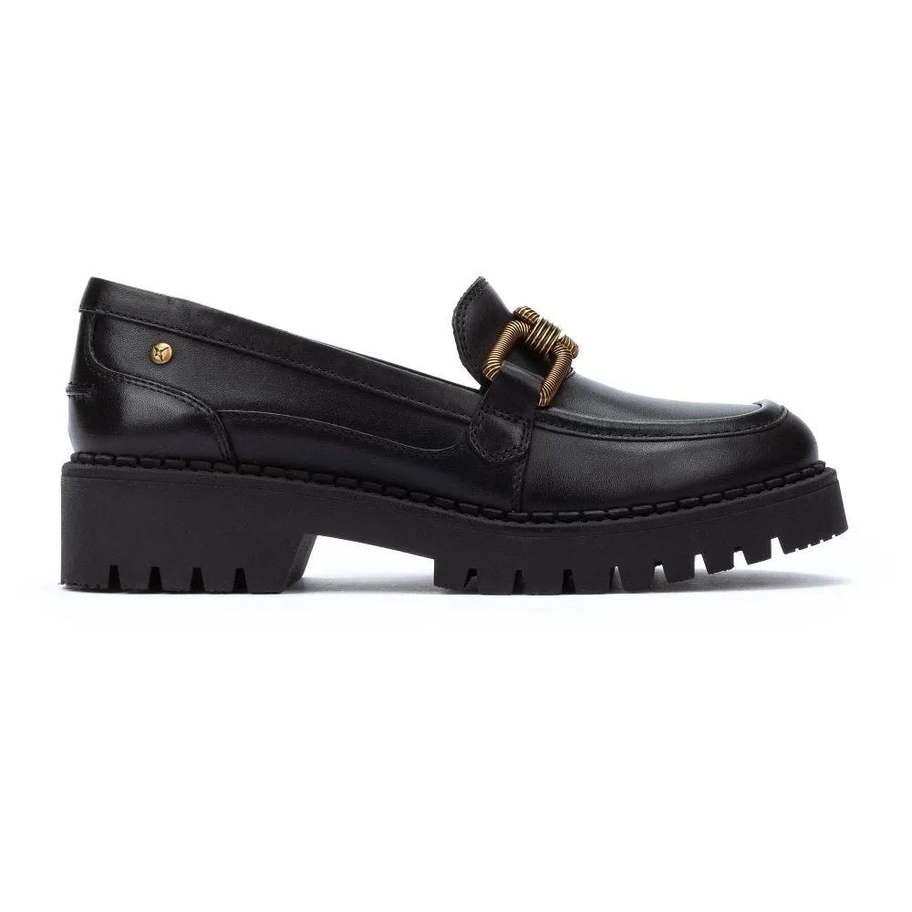 Pikolinos Aviles W6P-3742 Women's Platform Loafers Black