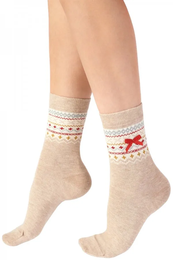 Pretty Polly Holiday Fairisle Christmas Socks