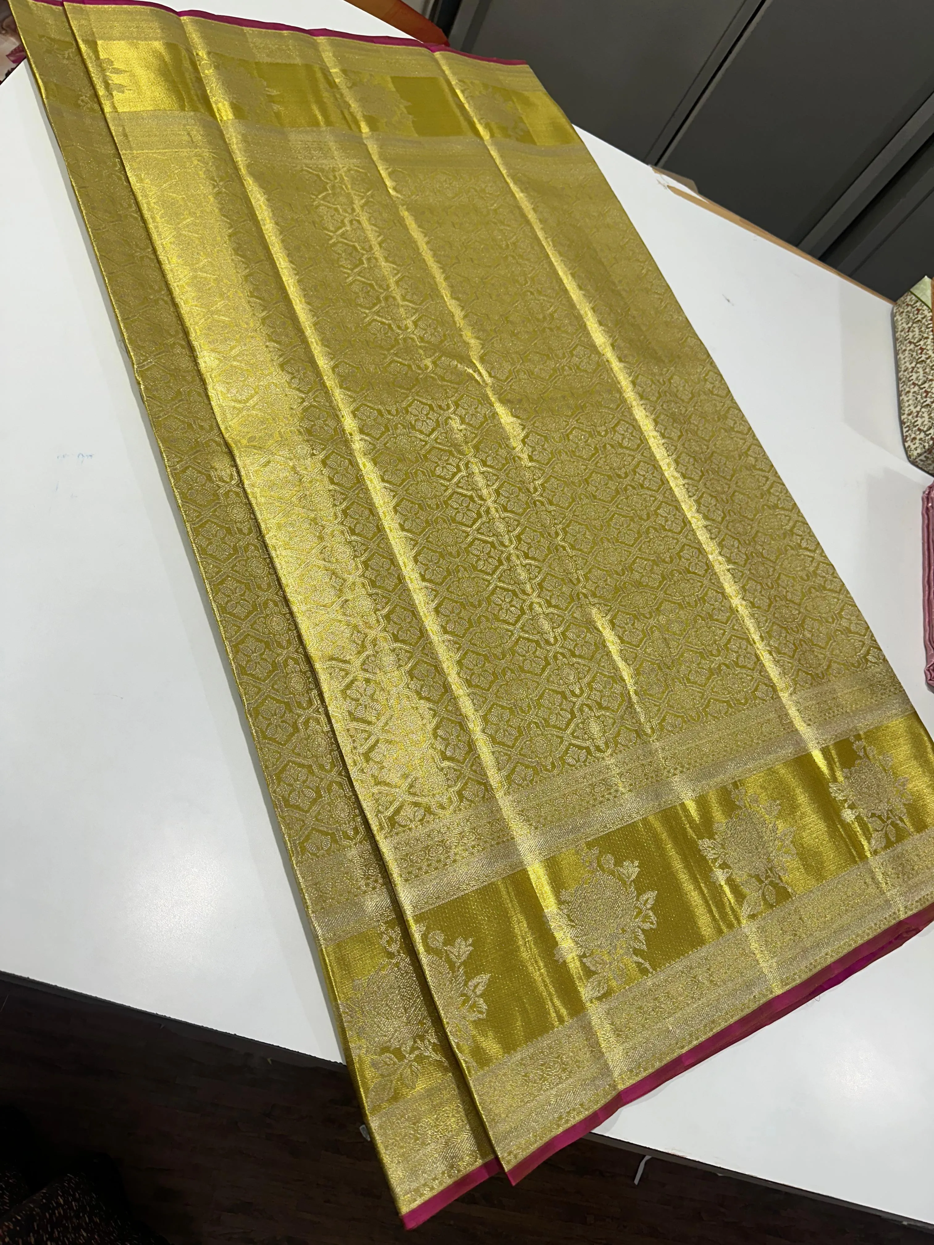 Pure Handloom Golden Tissue Silk Saree for Women