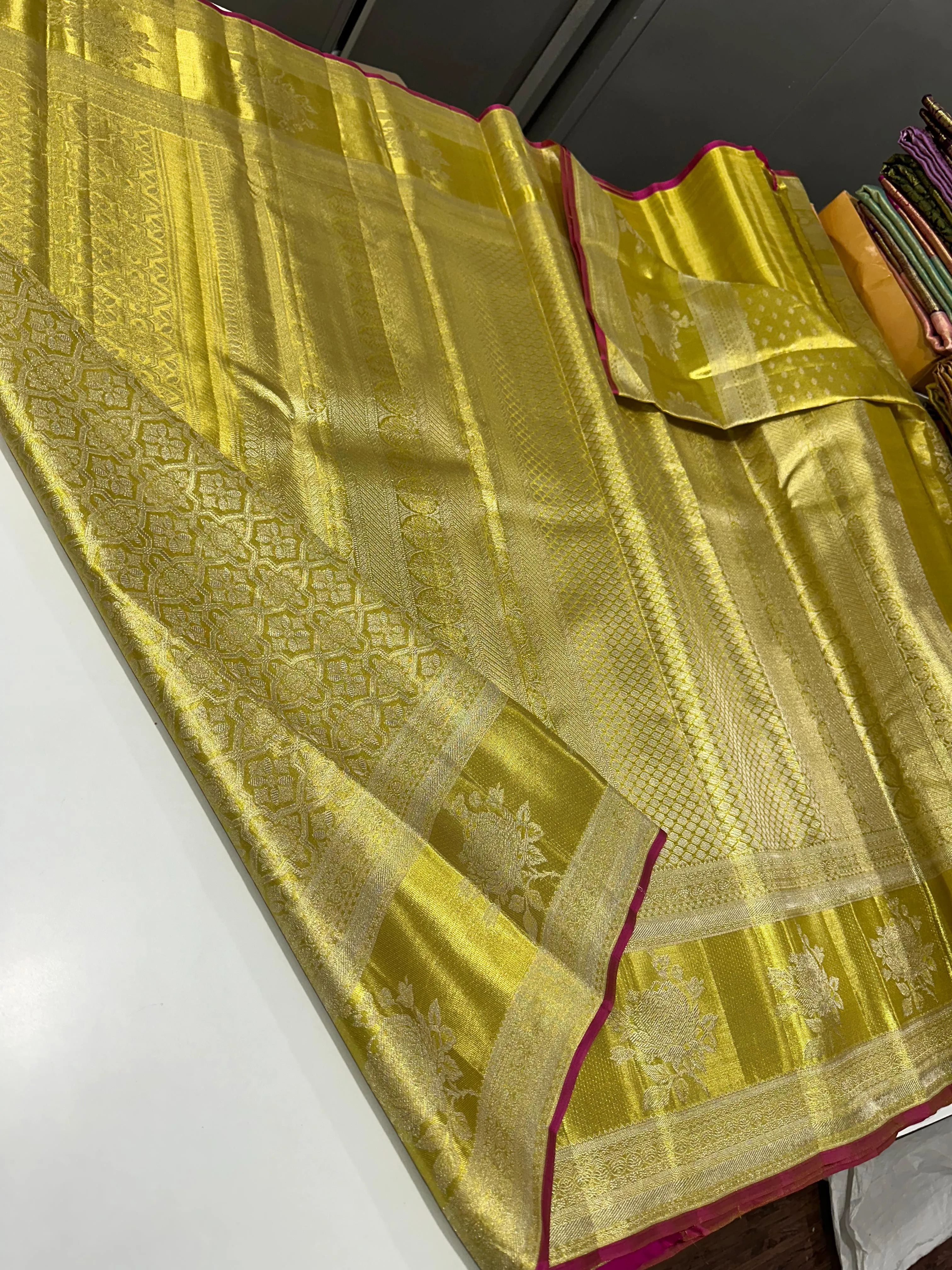 Pure Handloom Golden Tissue Silk Saree for Women