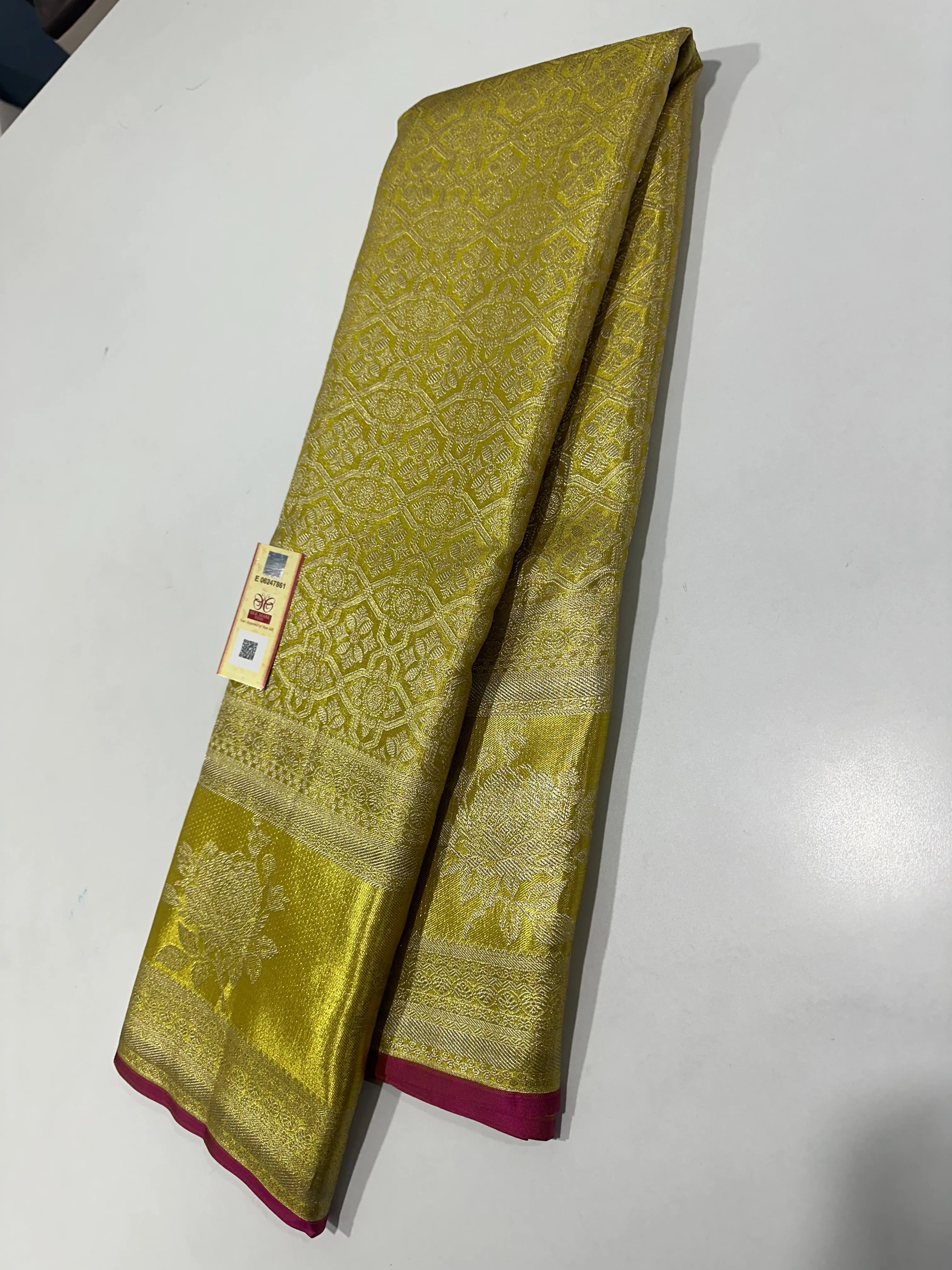 Pure Handloom Golden Tissue Silk Saree for Women