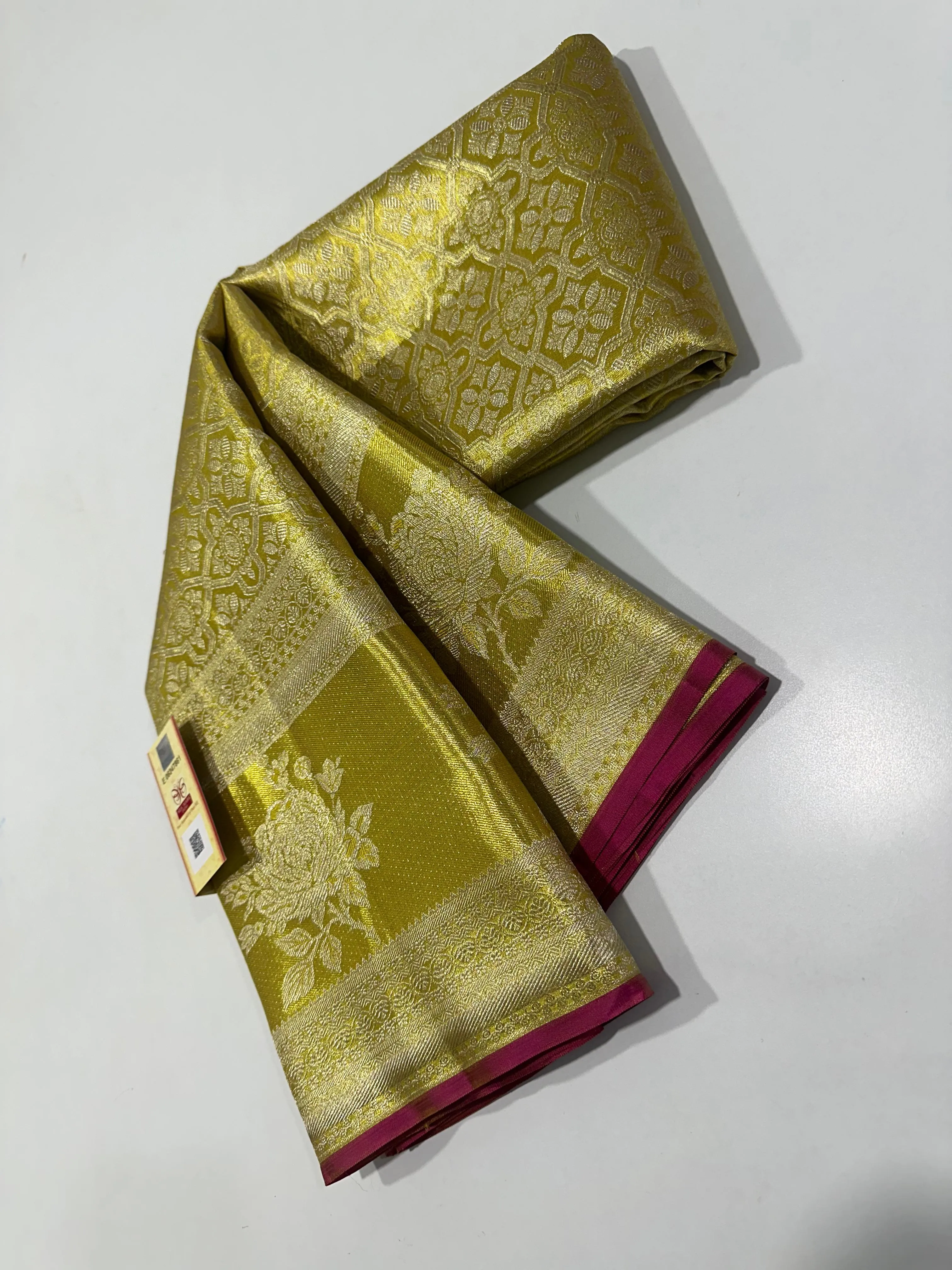 Pure Handloom Golden Tissue Silk Saree for Women