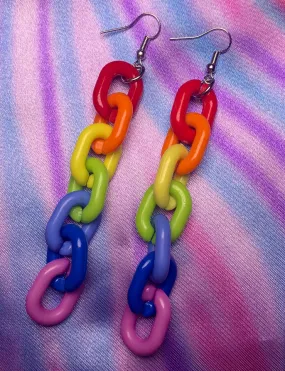 Rainbow Links Earrings