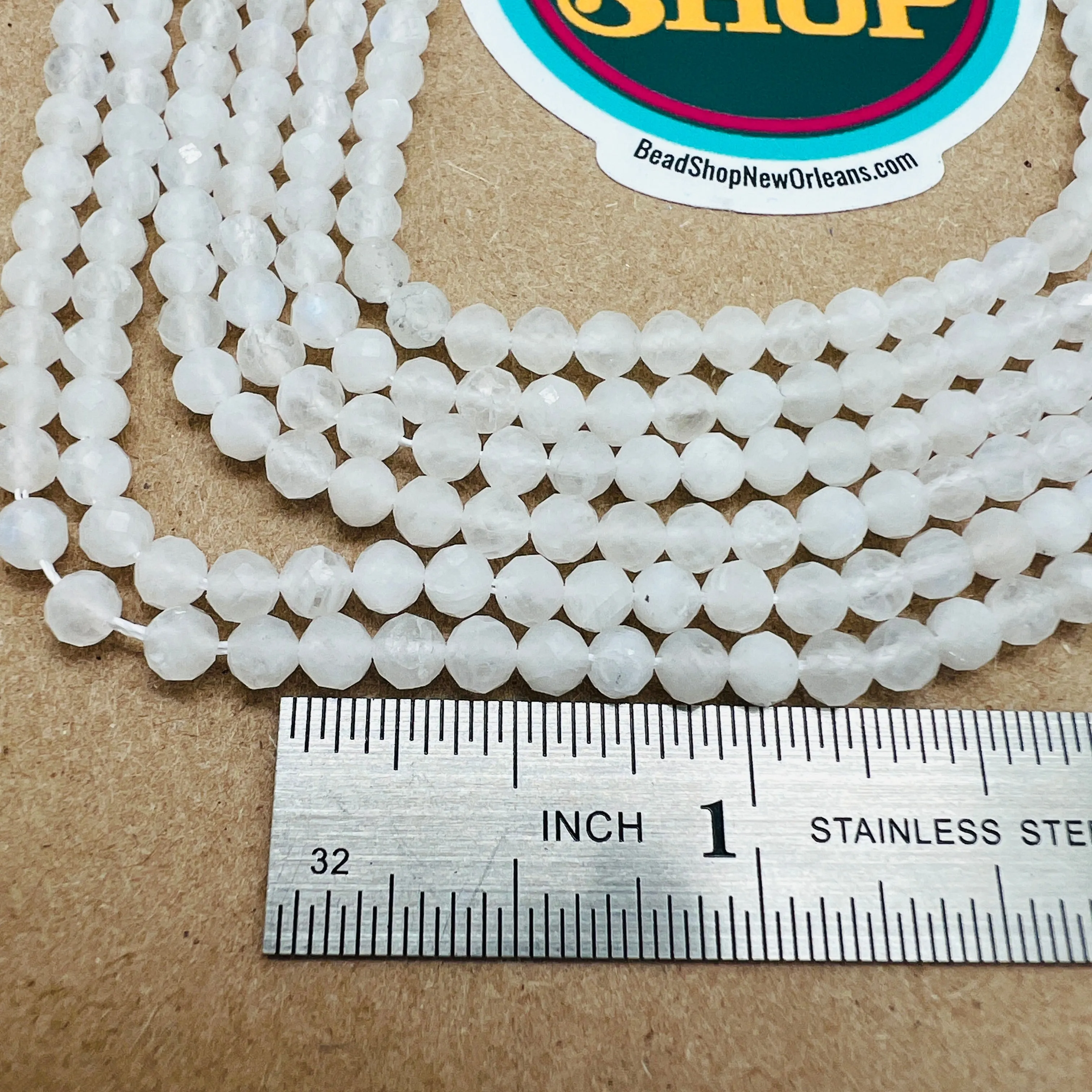 Rainbow Moonstone Faceted Rounds - 4mm - Shop Now!