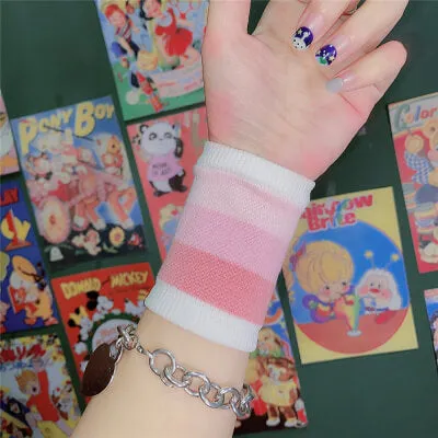 Rainbow Stripe Wristband - Japanese Harajuku Inspired Fashion - INSRWBY77732