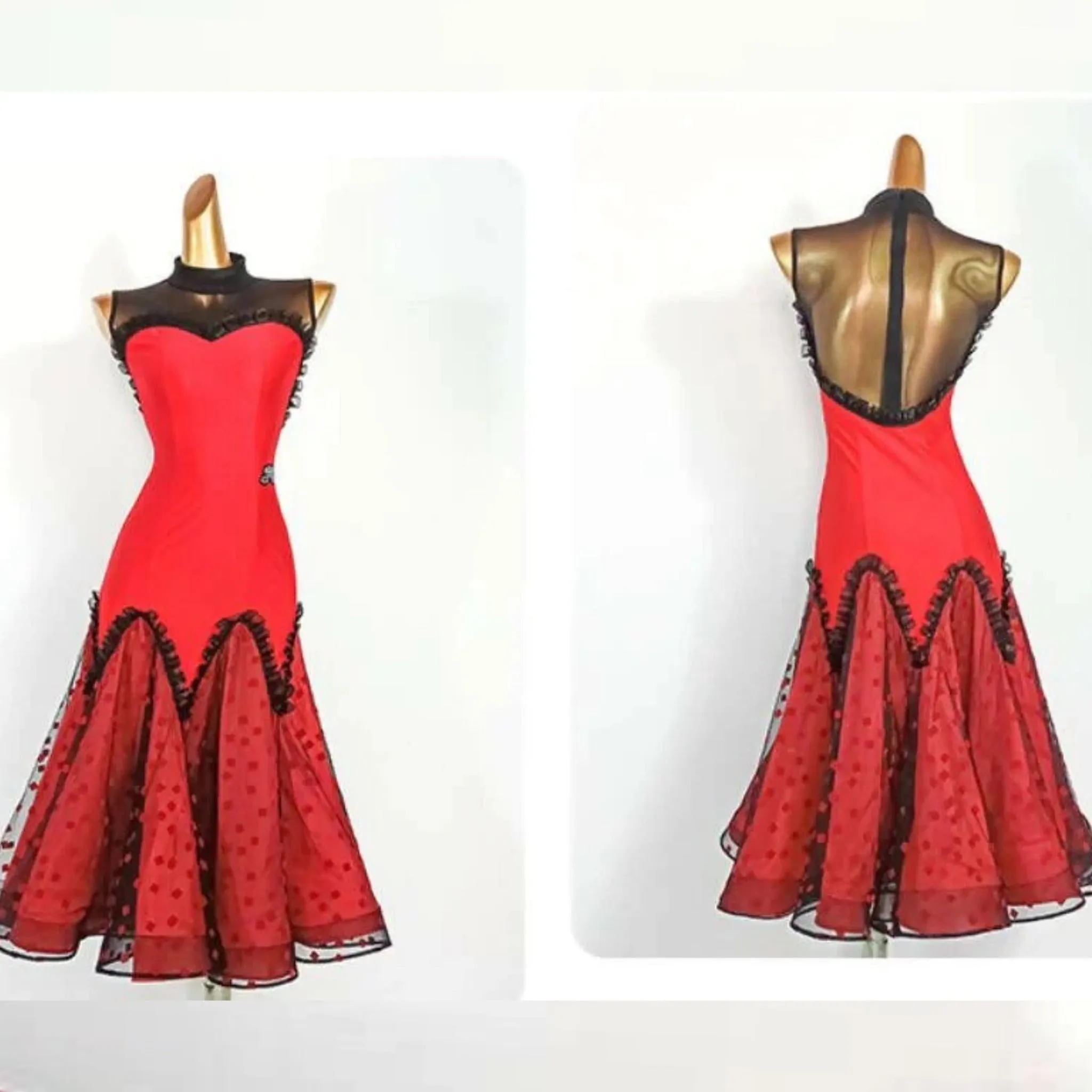 Red and Black Dancewear Junior-Adult Dress, Buy Now | Style Code 631