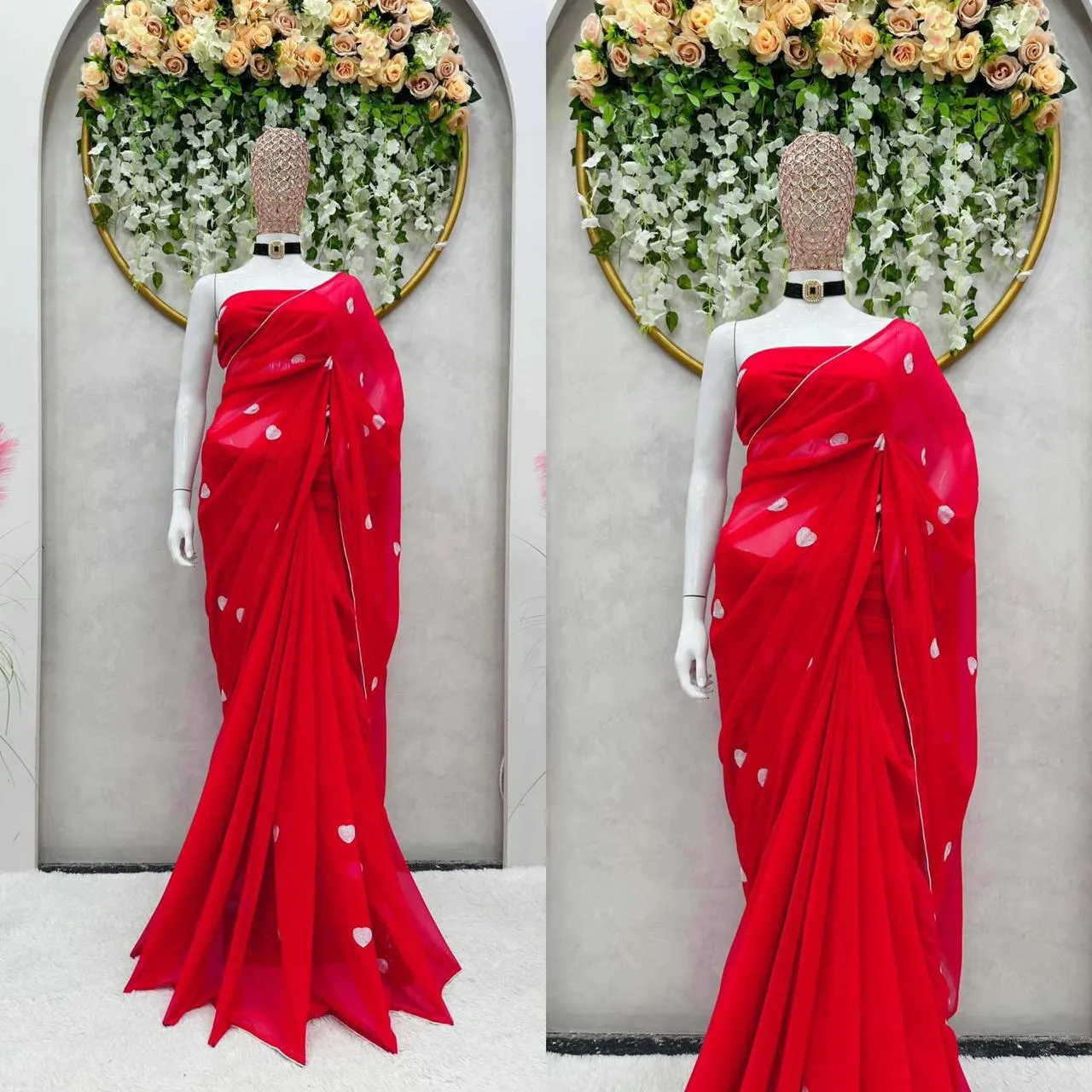 Red Saree for Women - SPARK001RS