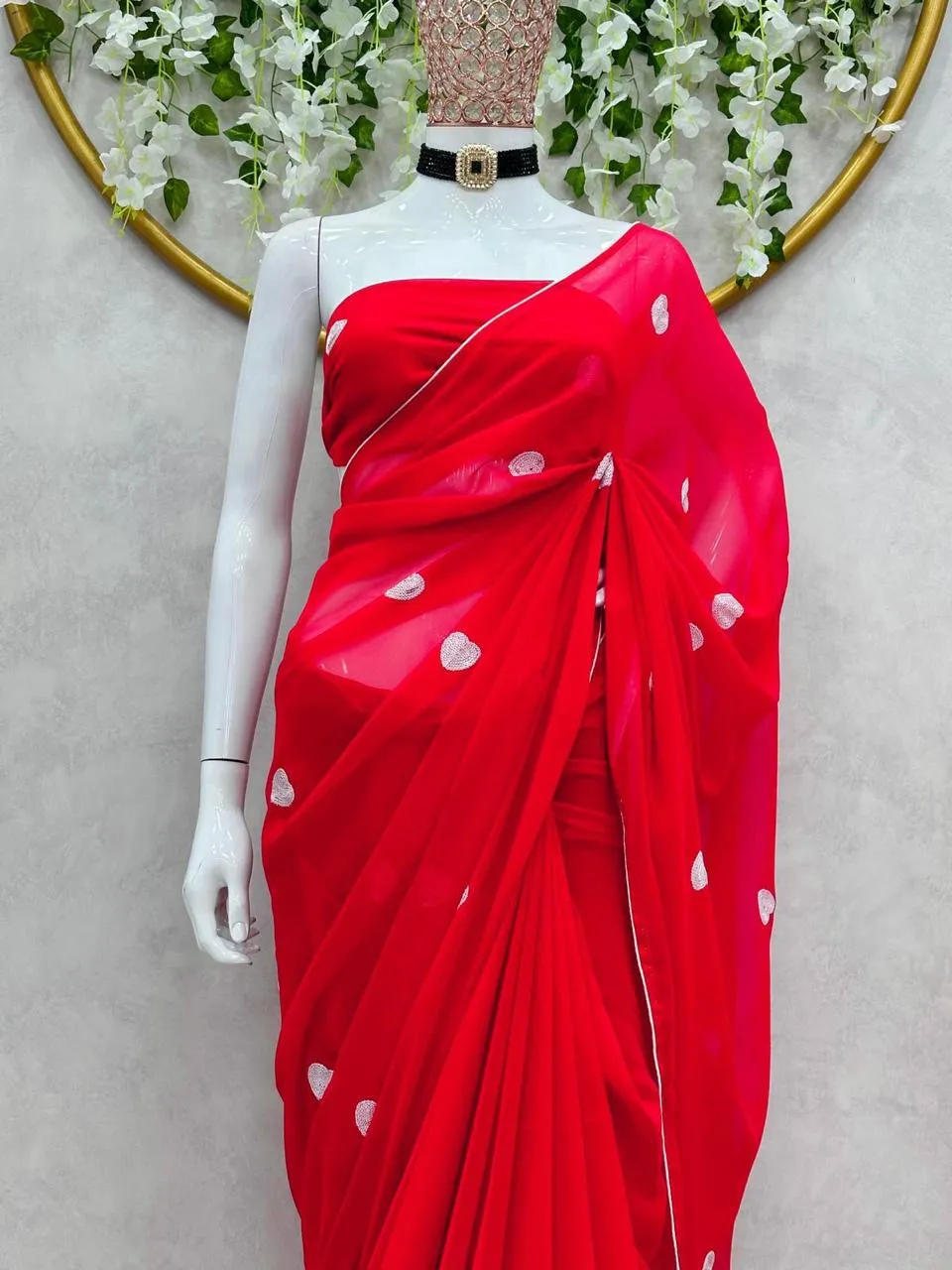 Red Saree for Women - SPARK001RS