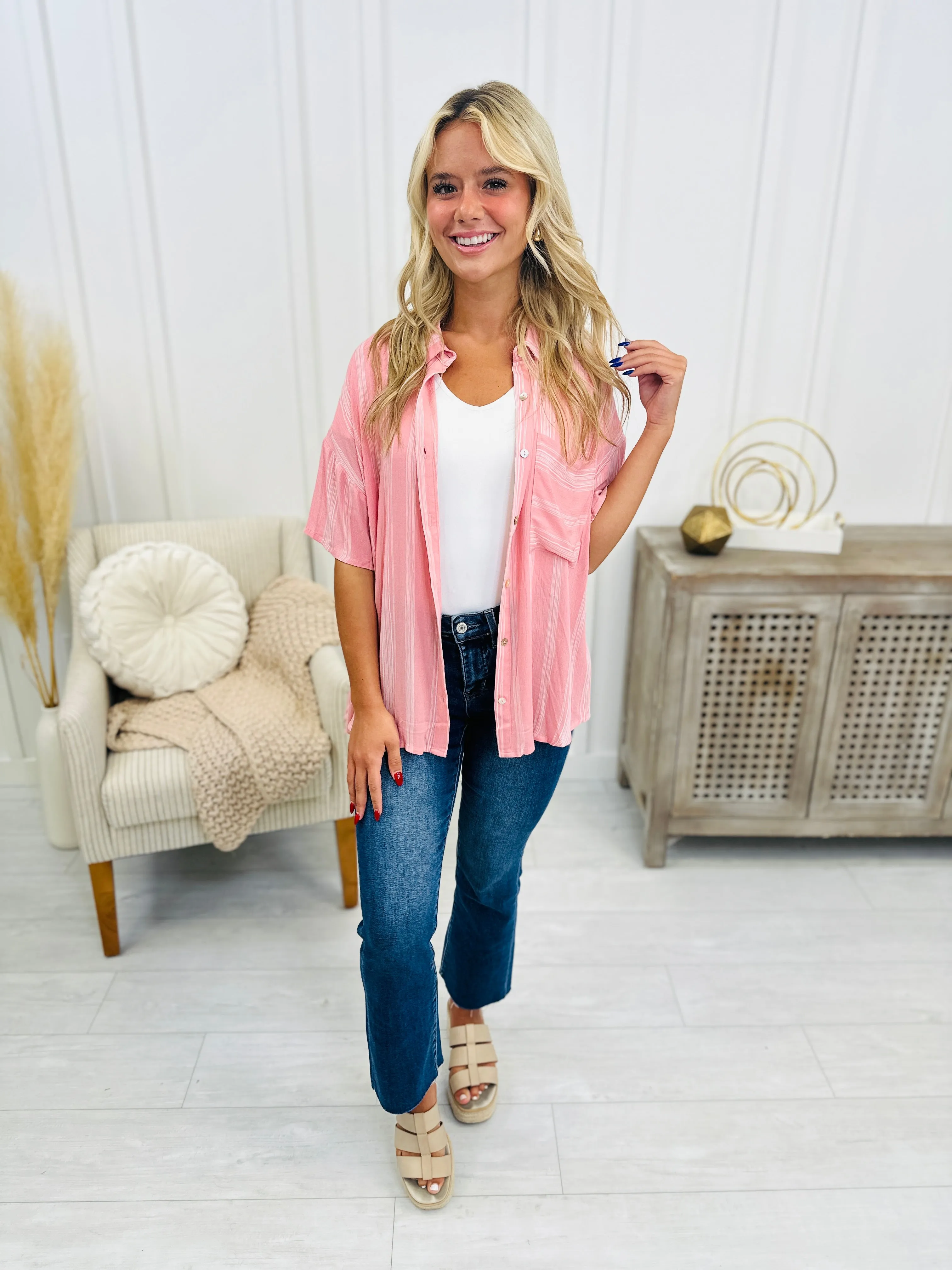 Resigned To Fate Top In Pink