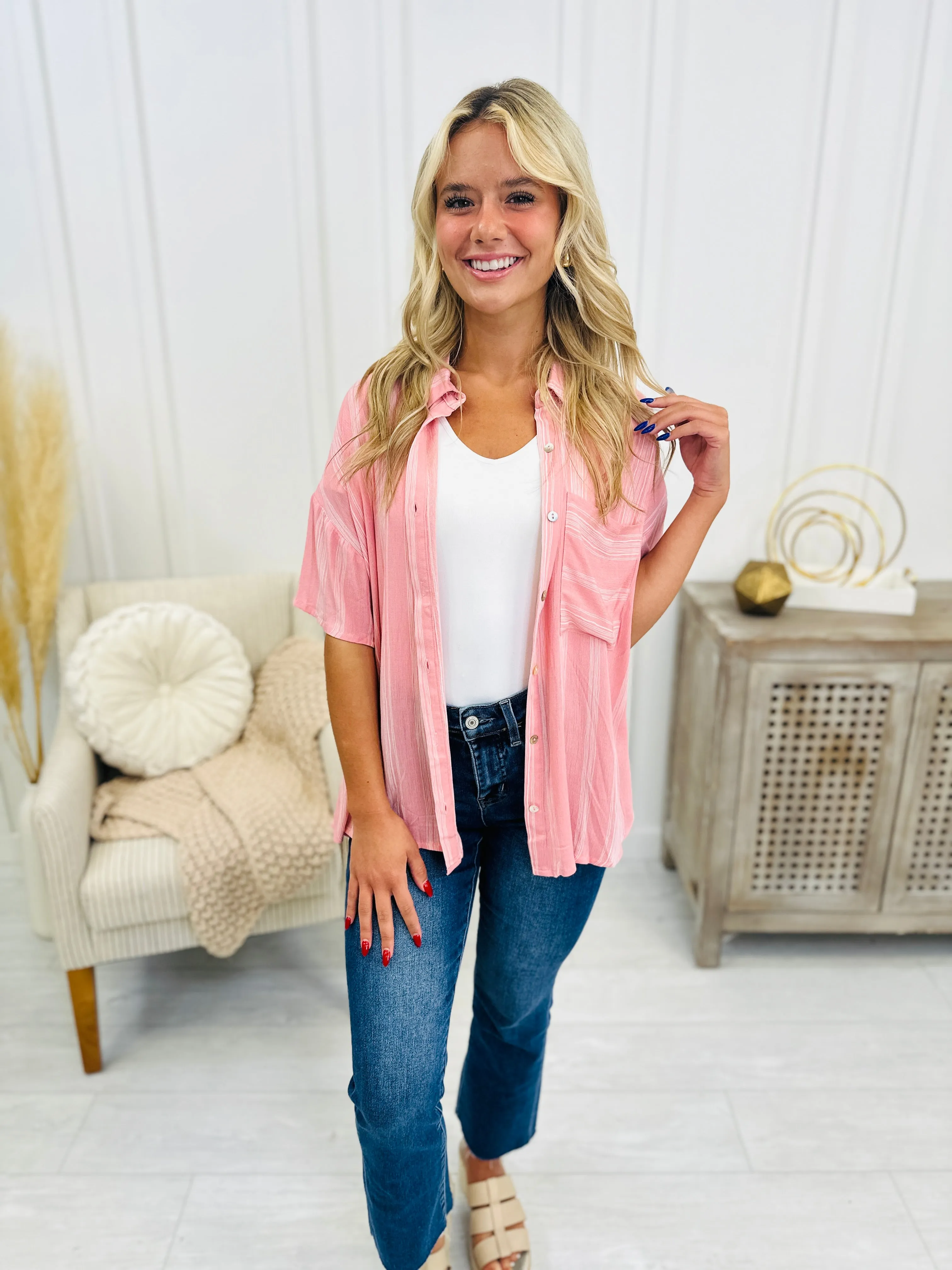 Resigned To Fate Top In Pink