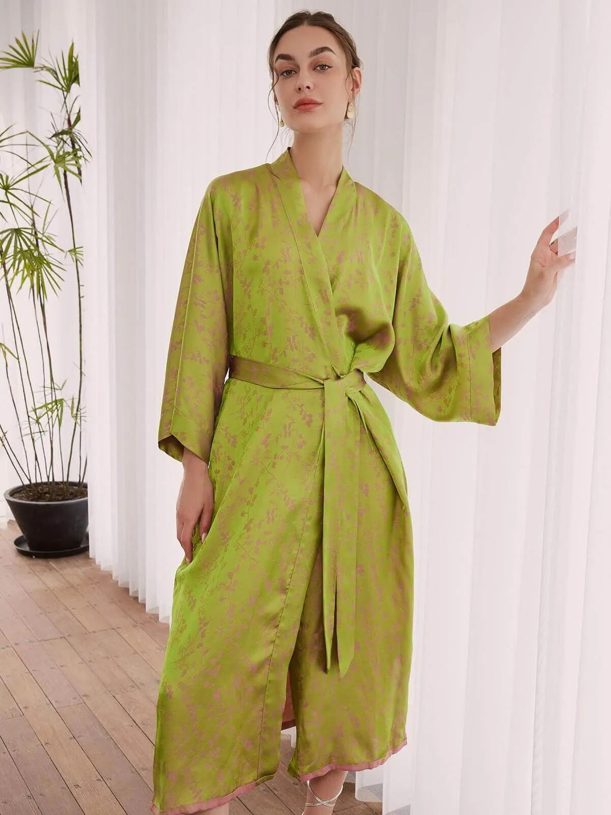 Reversible Oriental Kimono Robe