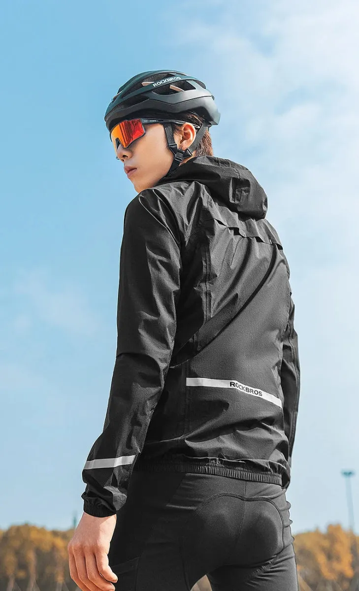 RockBros lightweight waterproof and windproof cycling/motorcycle raincoat.