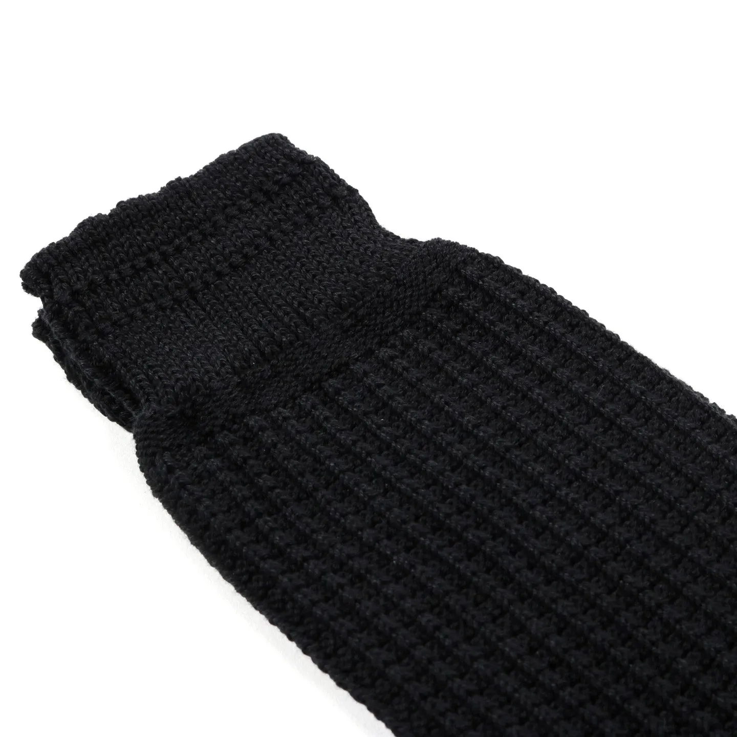 ROTOTO black cotton waffle socks