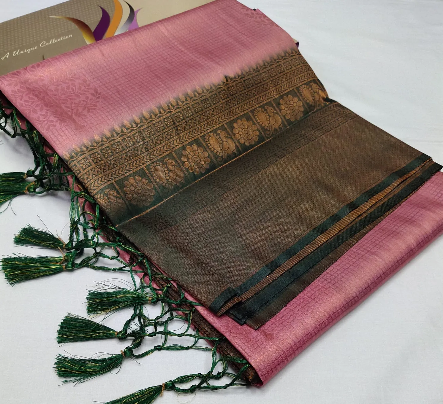 Sarangini Kubera Pattu Copper Silk Saree for Women - SAHEL001KSC