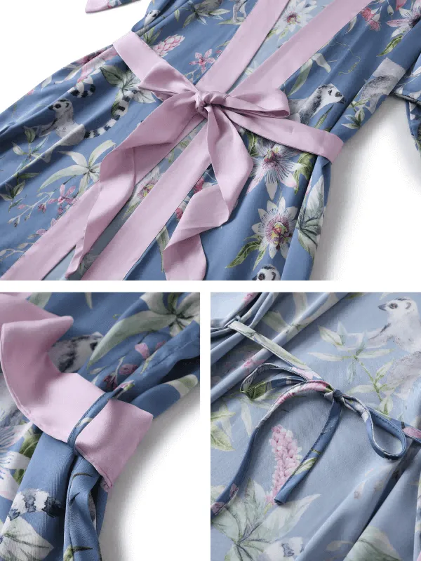 Short Kimono Robe Blue Forest - Results: Blue Forest Short Kimono Robe - Shop Now!