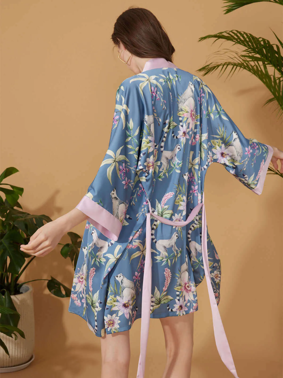 Short Kimono Robe Blue Forest - Results: Blue Forest Short Kimono Robe - Shop Now!