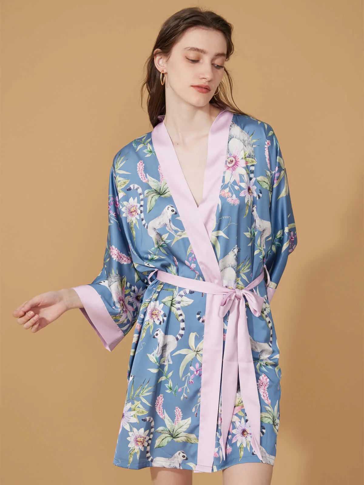 Short Kimono Robe Blue Forest - Results: Blue Forest Short Kimono Robe - Shop Now!