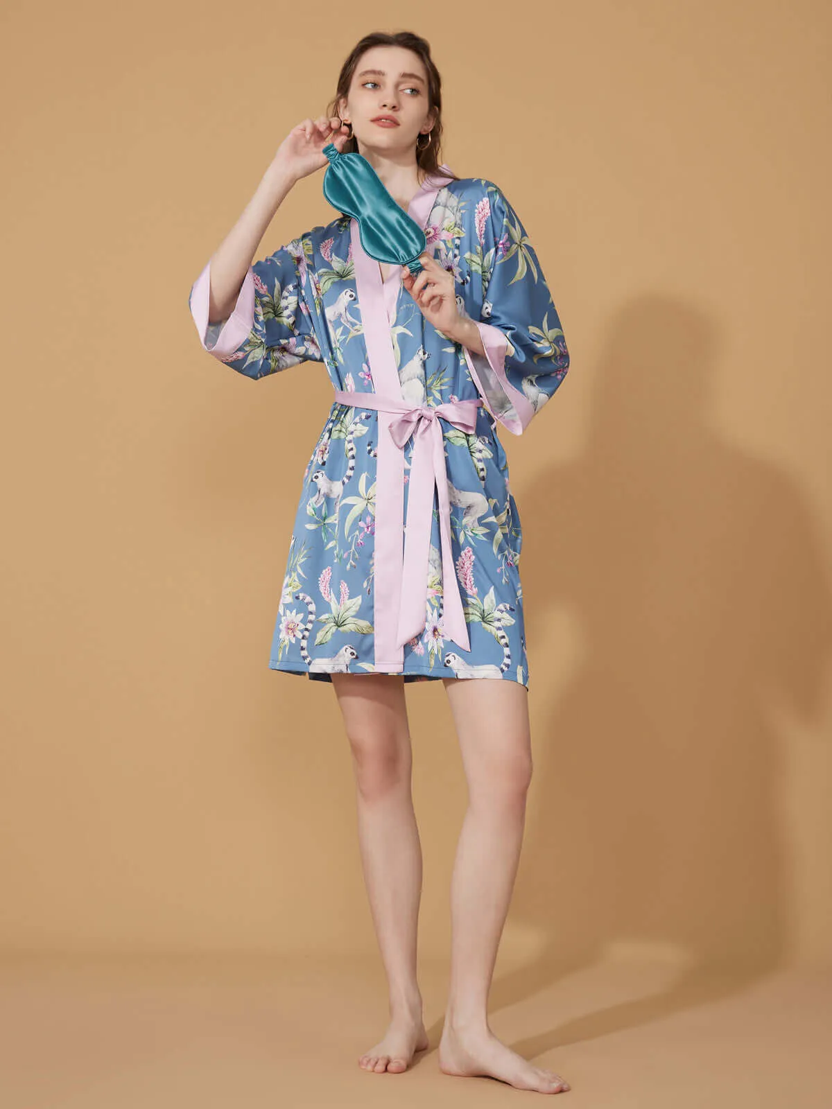 Short Kimono Robe Blue Forest - Results: Blue Forest Short Kimono Robe - Shop Now!