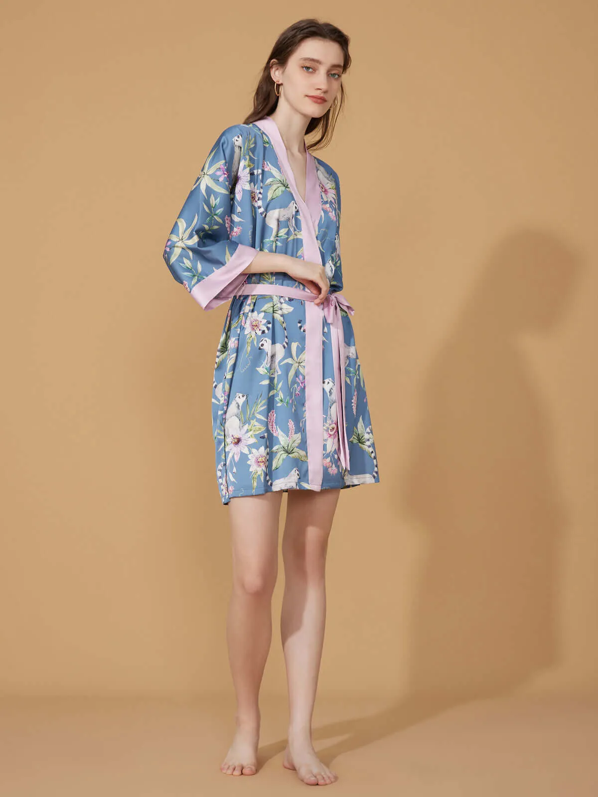 Short Kimono Robe Blue Forest - Results: Blue Forest Short Kimono Robe - Shop Now!