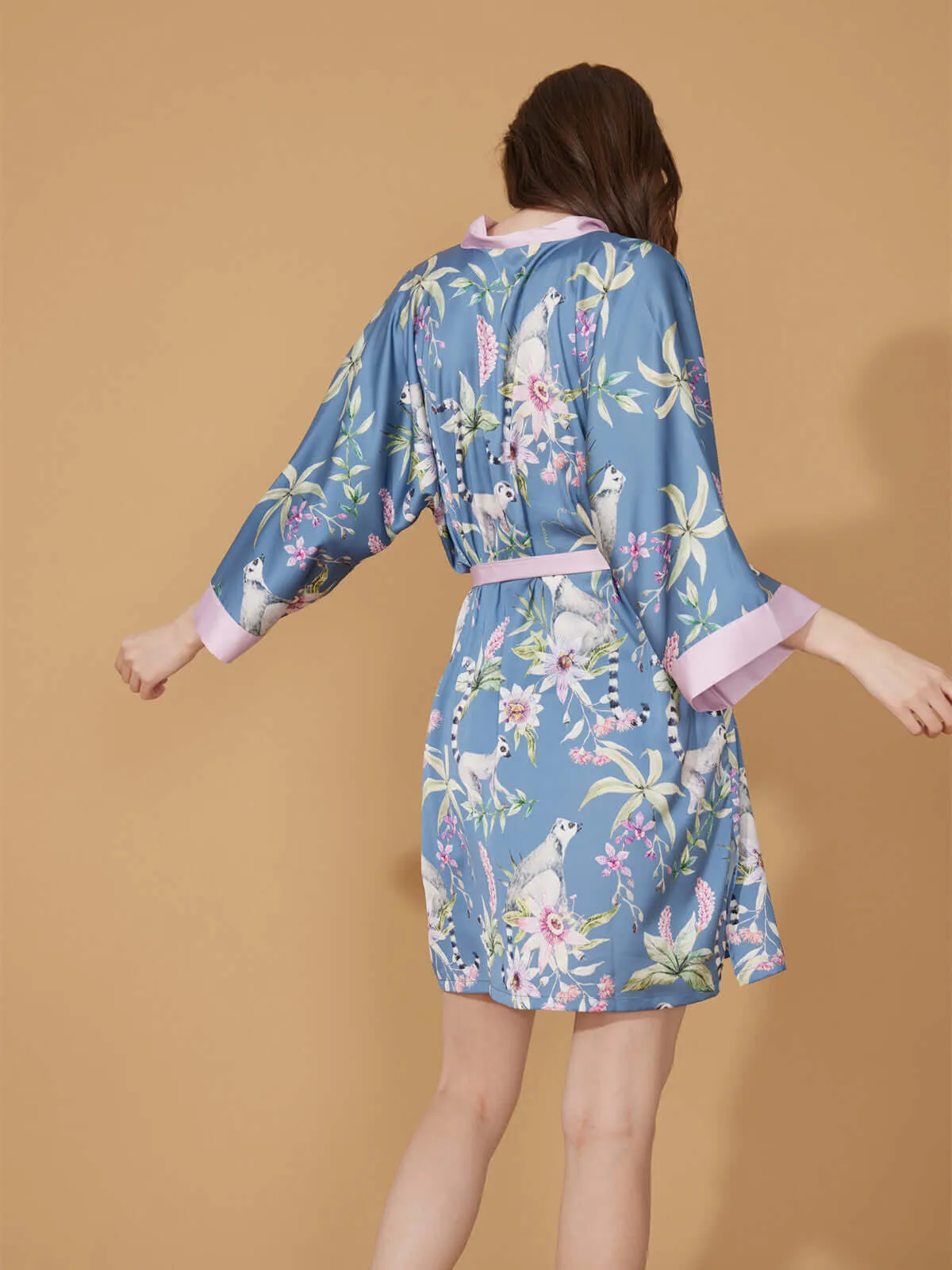 Short Kimono Robe Blue Forest - Results: Blue Forest Short Kimono Robe - Shop Now!