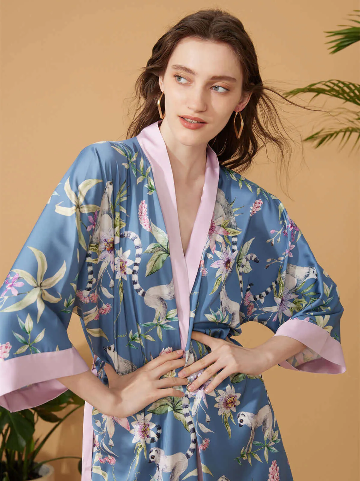 Short Kimono Robe Blue Forest - Results: Blue Forest Short Kimono Robe - Shop Now!