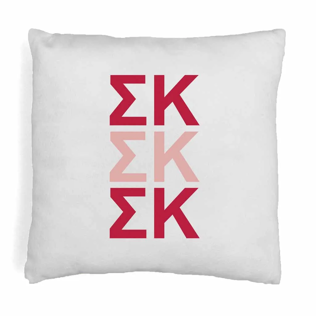 Sigma Kappa Greek Letters Pillow Cover