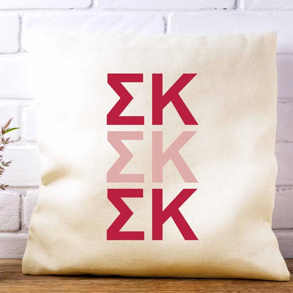 Sigma Kappa Greek Letters Pillow Cover