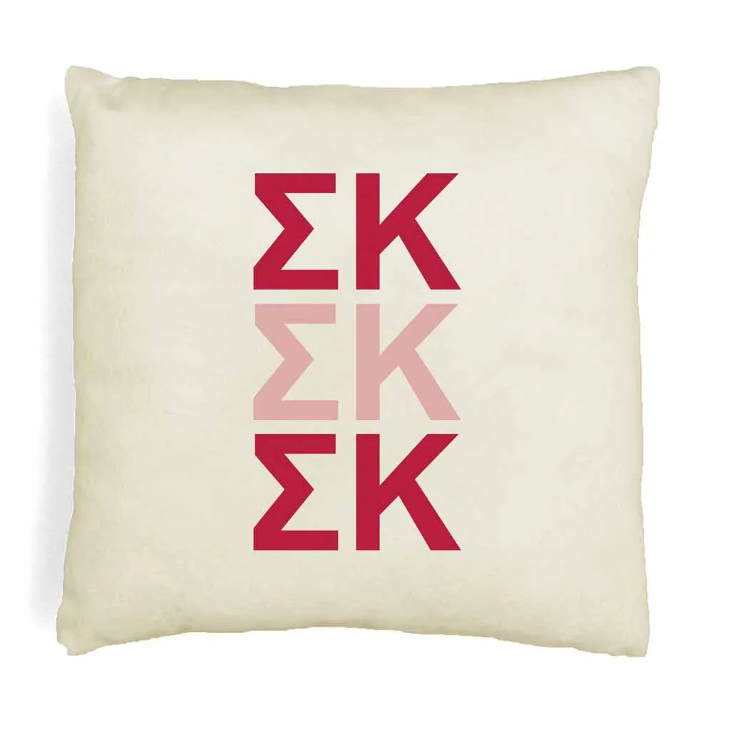 Sigma Kappa Greek Letters Pillow Cover