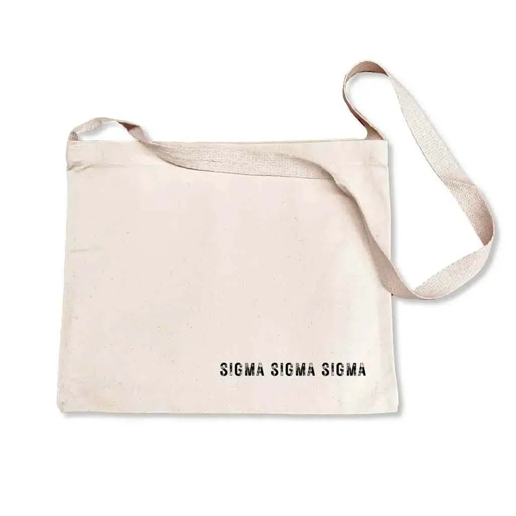 Sigma Sigma Sigma Sorority Bag with Cross Body Strap