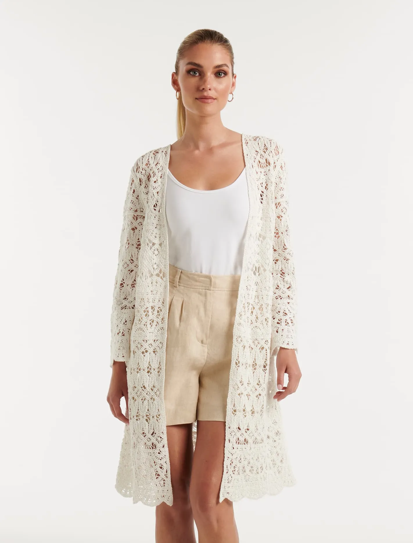 Simona Crochet Kimono - Longline Design - Shop Now