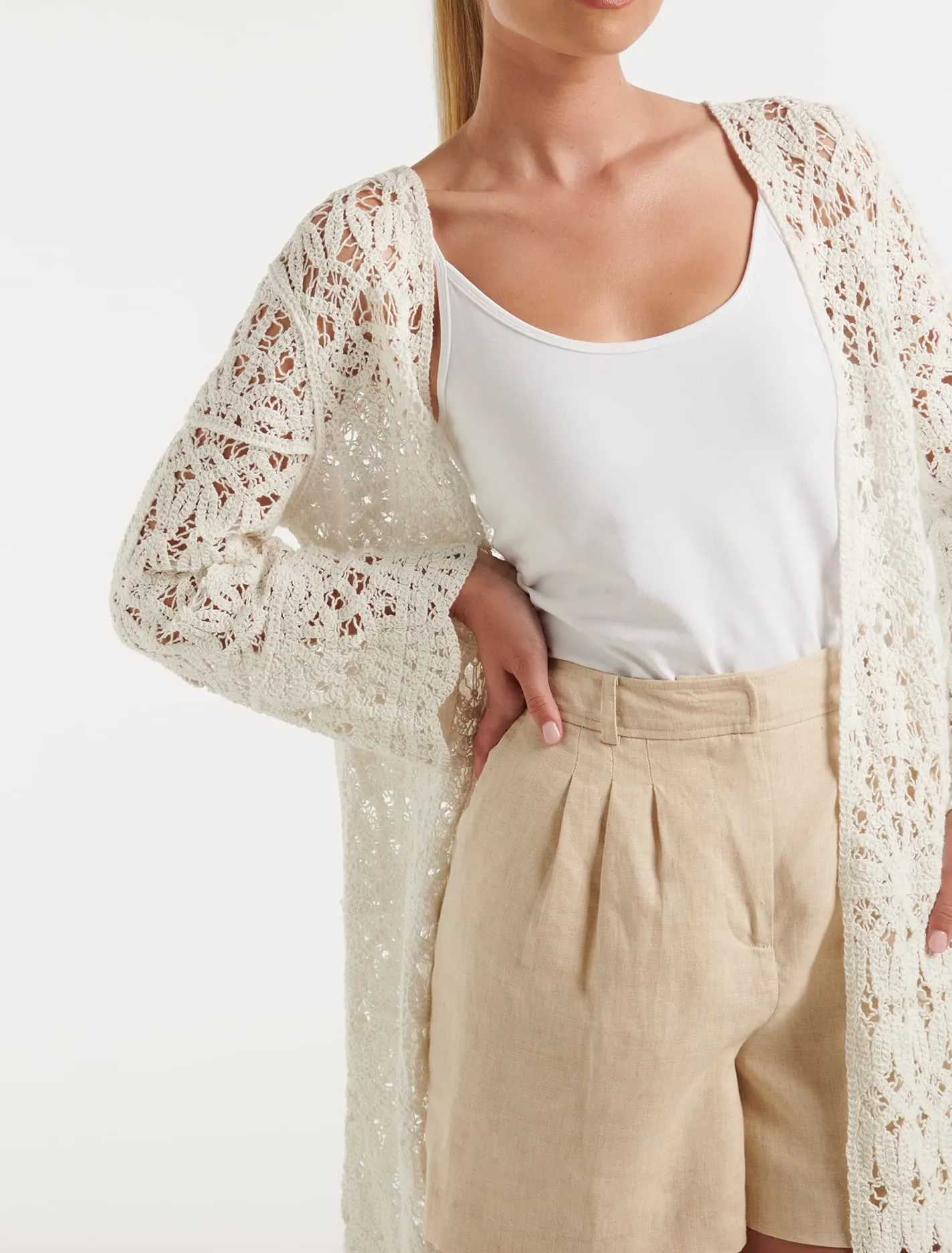 Simona Crochet Kimono - Longline Design - Shop Now