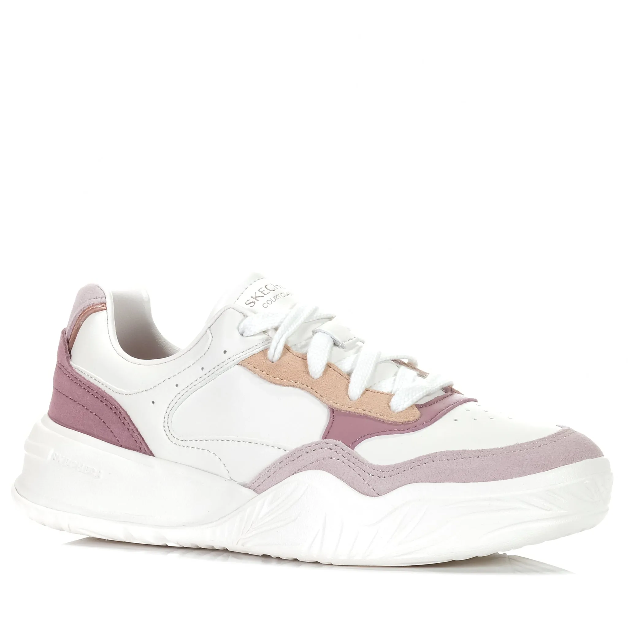 Skechers Denali - Mellow Day Off sneakers, white mauve color, model number 185022.