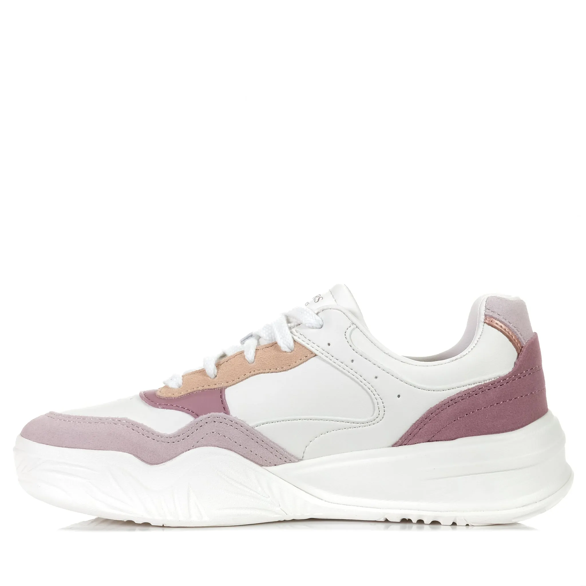 Skechers Denali - Mellow Day Off sneakers, white mauve color, model number 185022.