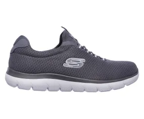 Skechers Women’s Summits Bungee Slip on  Wide Fit Shoes – Charcoal