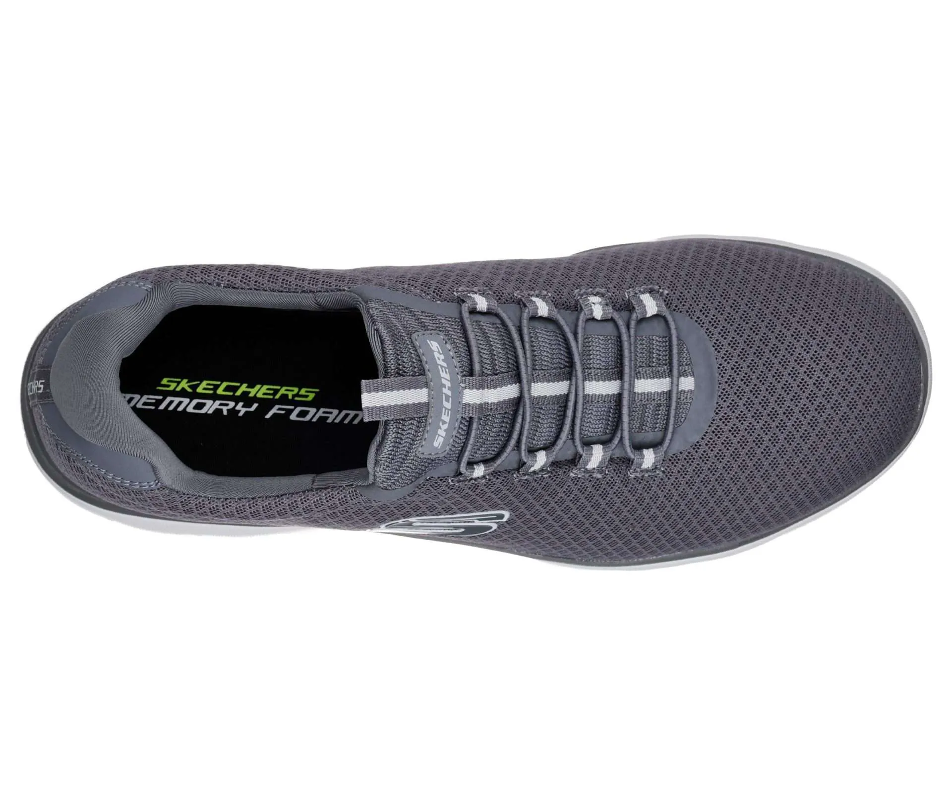 Skechers Women’s Summits Bungee Slip on  Wide Fit Shoes – Charcoal