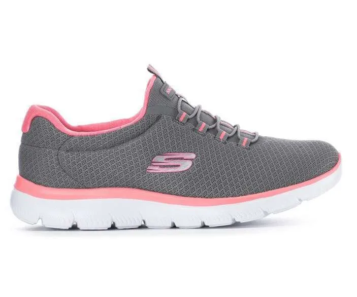 Skechers Women’s Summits Bungee Slip On  Wide Fit Shoes – Gray