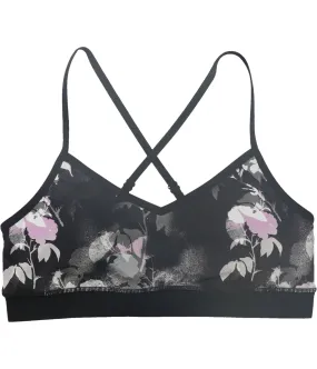 Skechers Womens Ink Floral Print Sports Bra