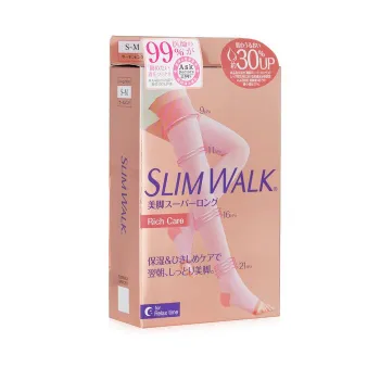 SlimWalk SlimWalk Compression Open-Toe Socks For Relax, Moisturizing - # Pink (Size: S-M) 1pair -18%